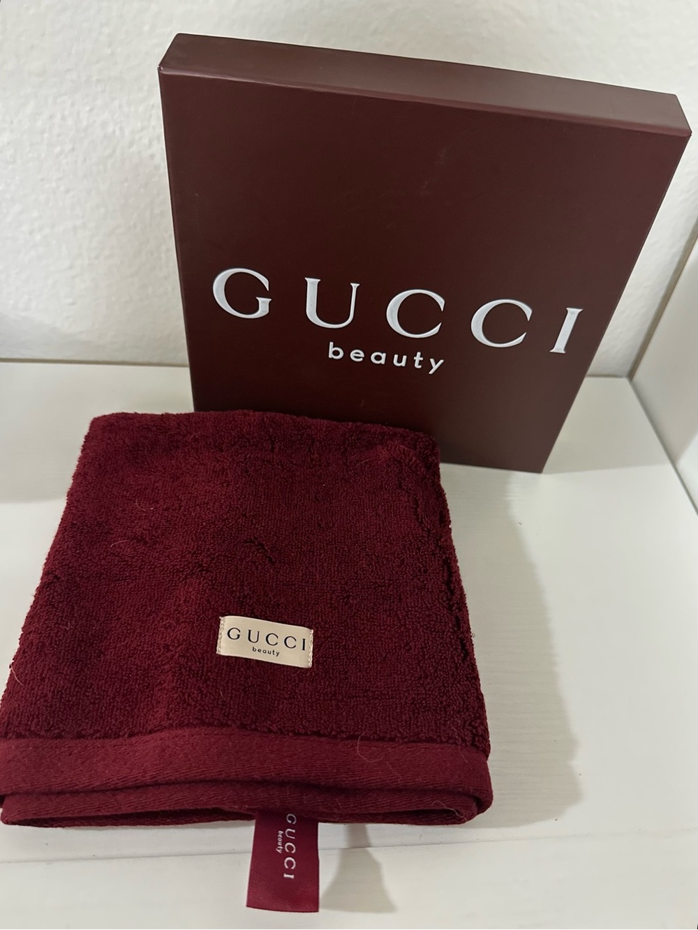 Gucci Beauty Burgundy Towel Wrap